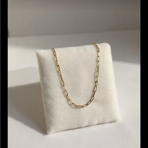 Elegant Stamped Gold Paperclip Chain Necklace